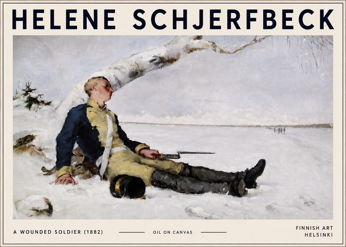 Helene Schjerfbeck A Wounded Soldier (1882) No6 - Plakát