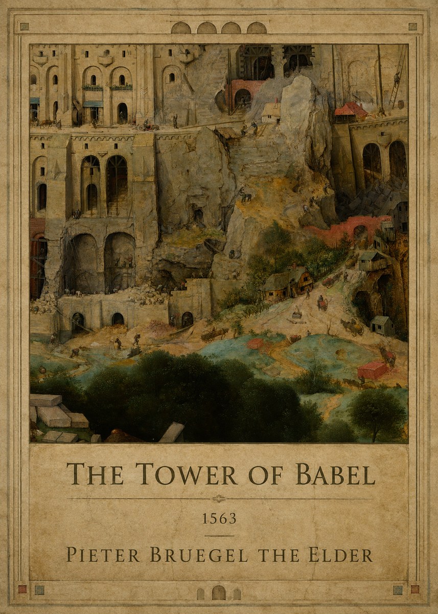 Pieter Bruegel The Tower of Babel XVII No1 - Plakát