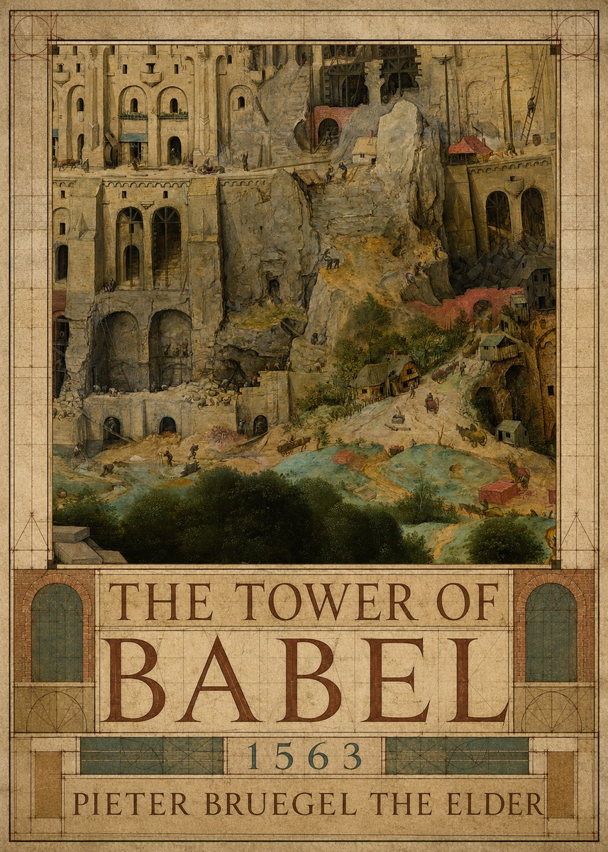 Pieter Bruegel The Tower of Babel XVII No2 - Plakát