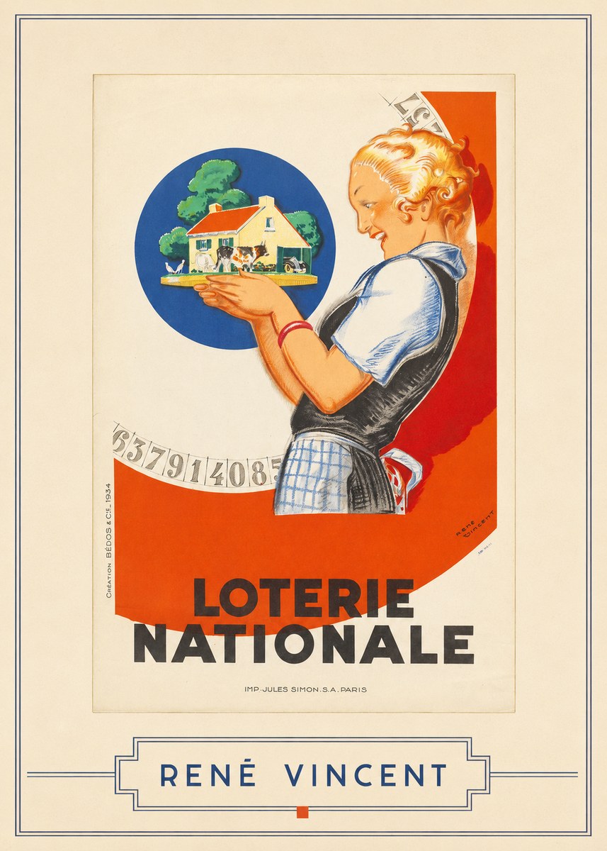 René Vincent Lotterie Nationale No2 - Plakát