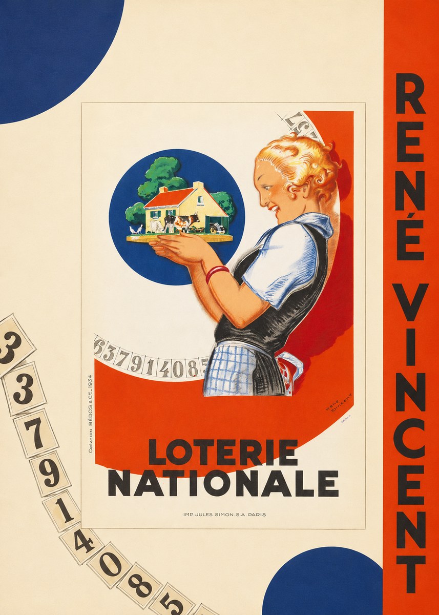 René Vincent Lotterie Nationale No3 - Plakát