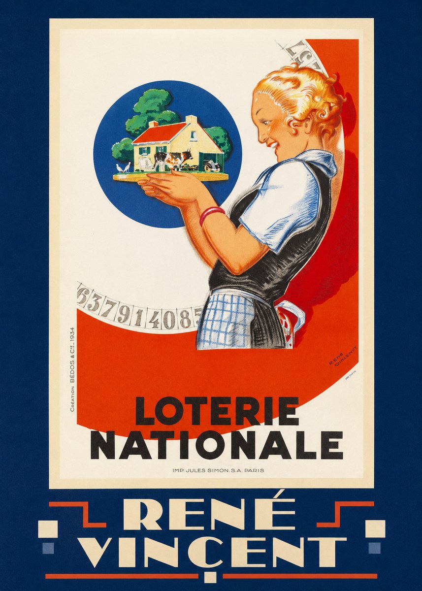 René Vincent Lotterie Nationale No4 - Plakát