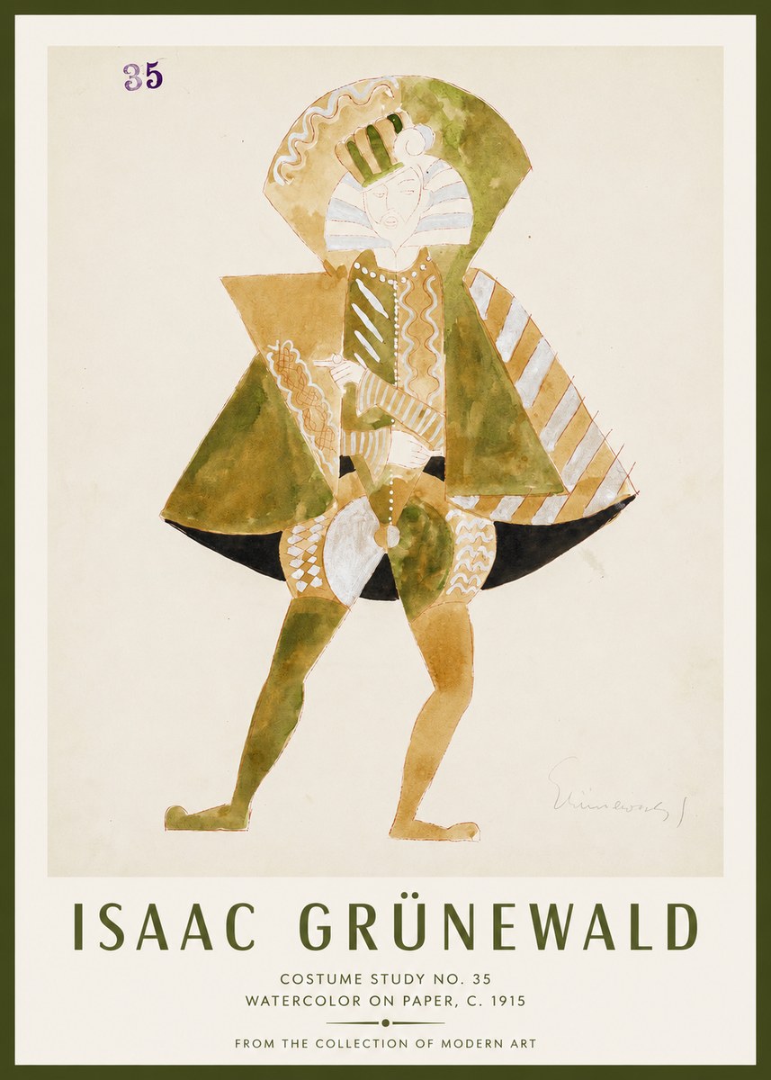 Isaac Grünewald Costume Study No. 35 No1 - Plakát