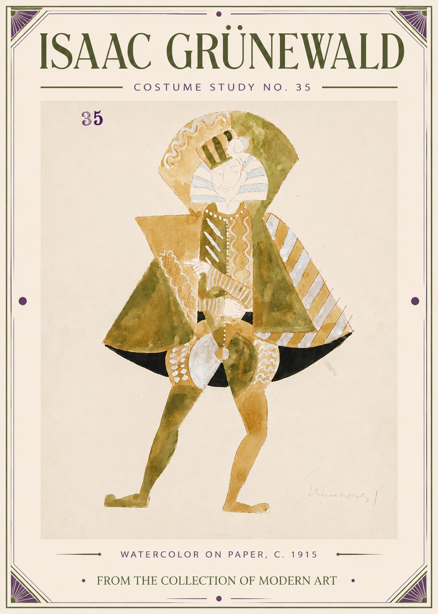 Isaac Grünewald Costume Study No. 35 No4 - Plakát