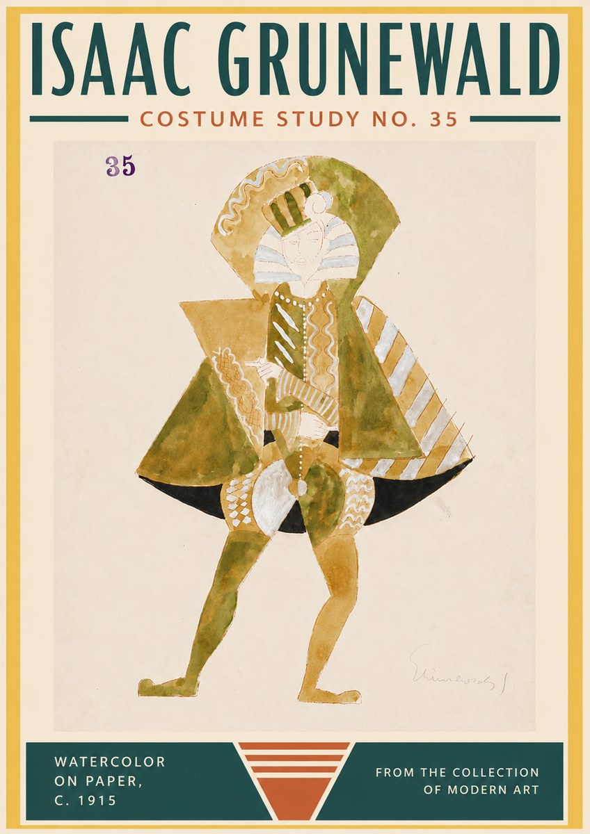 Isaac Grünewald Costume Study No. 35 No5 - Plakát