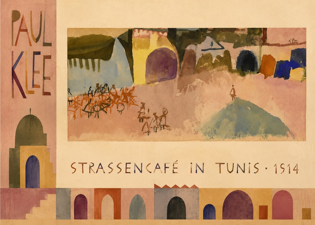 Paul Klee Strassencafé in Tunis · 1914 No2 - Plakát