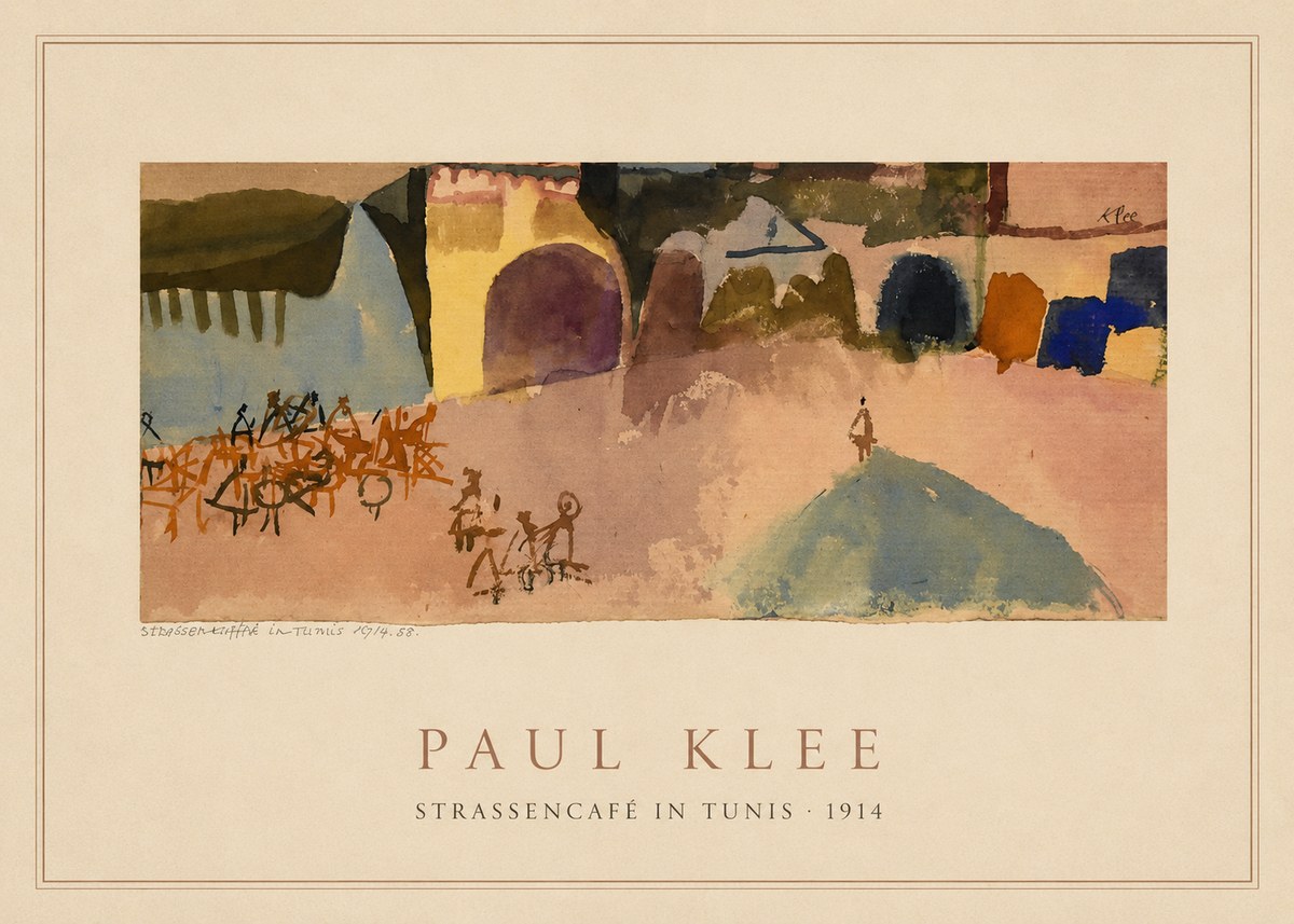 Paul Klee Strassencafé in Tunis · 1914 No4 - Plakát