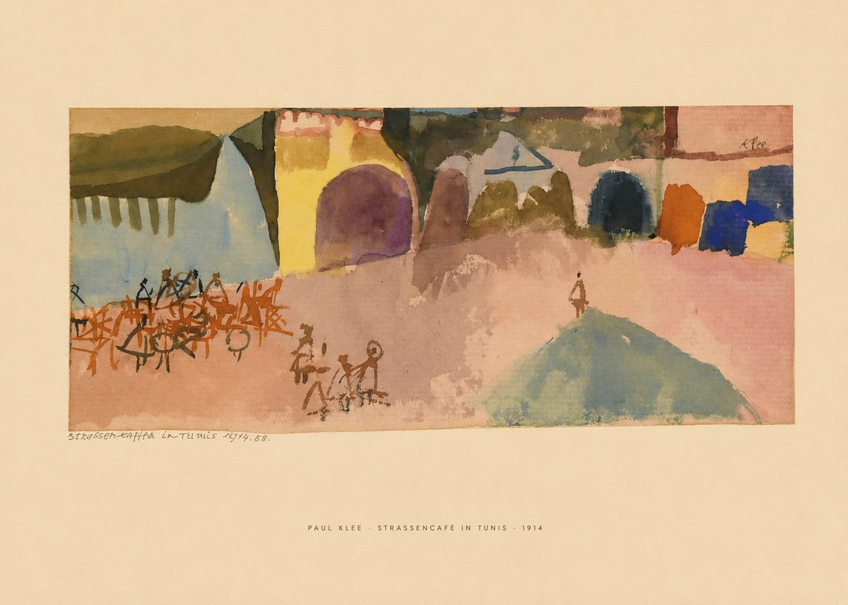 Paul Klee Strassencafé in Tunis · 1914 No6 - Plakát