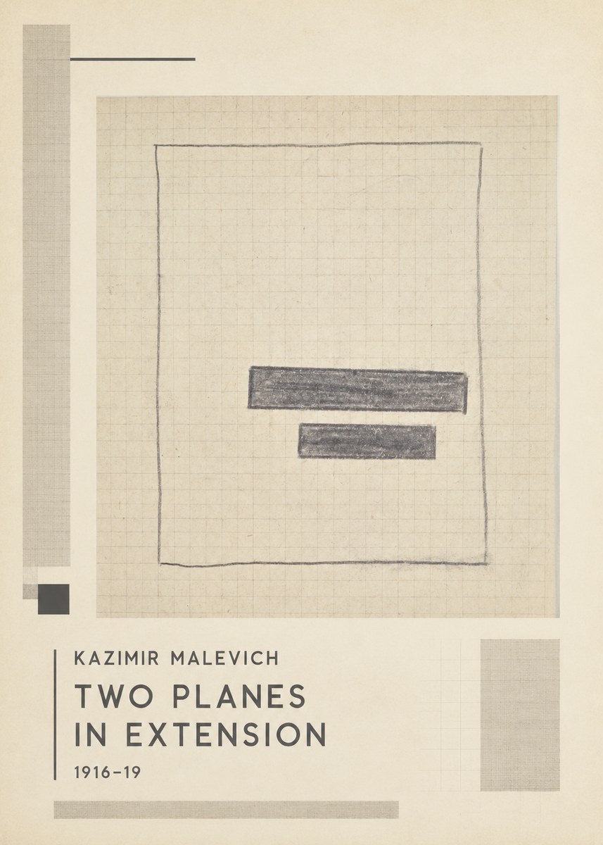Kazimir Malevich Two Planes in Extension No1 - Plakát