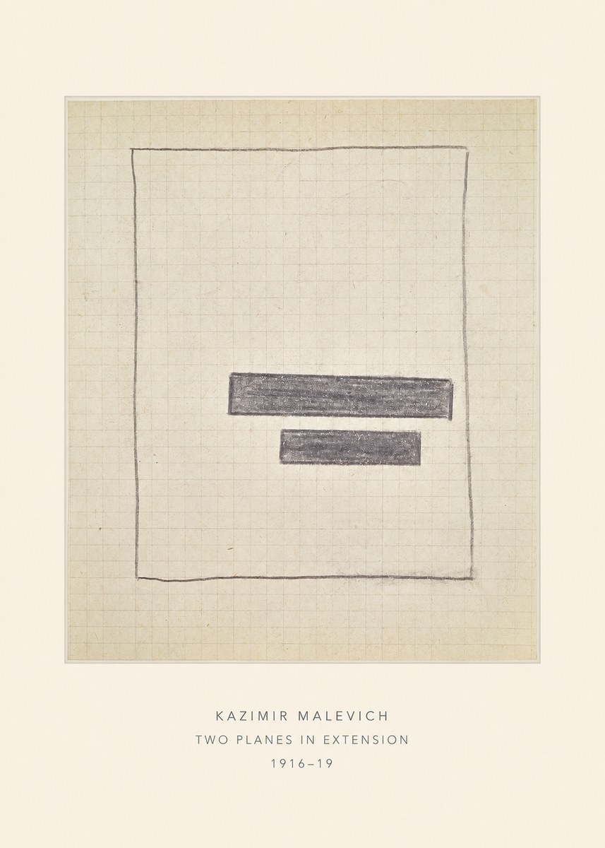 Kazimir Malevich Two Planes in Extension No4 - Plakát