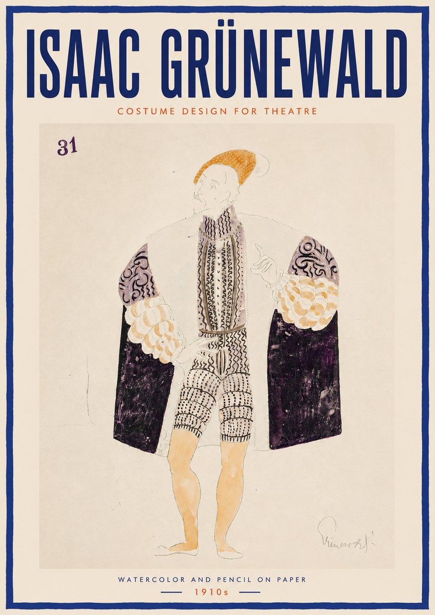 Isaac Grünewald Costume Design for Theatre No4 - Plakát