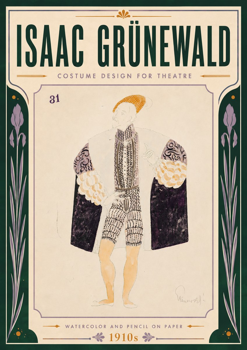 Isaac Grünewald Costume Design for Theatre No5 - Plakát