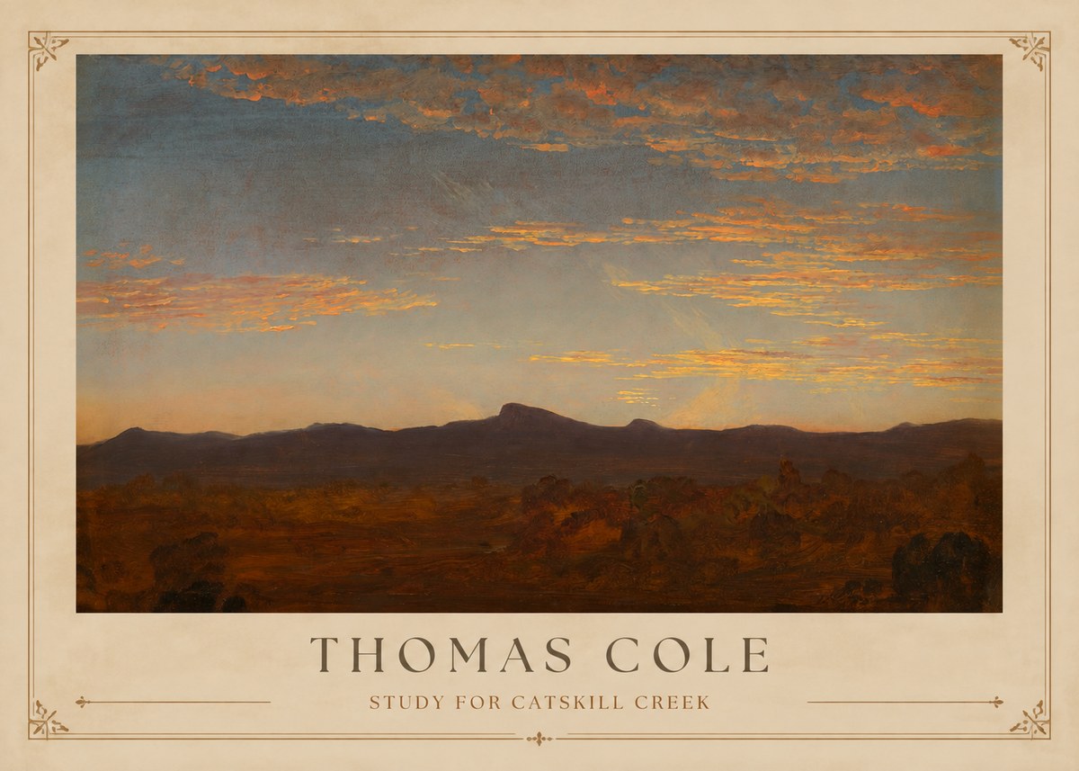 Thomas Cole Study for Catskill Creek II No1 - Plakát