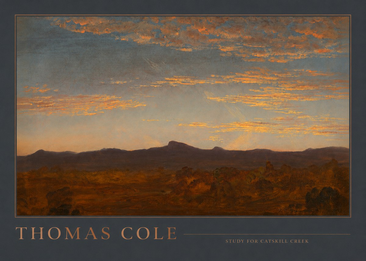 Thomas Cole Study for Catskill Creek II No2 - Plakát