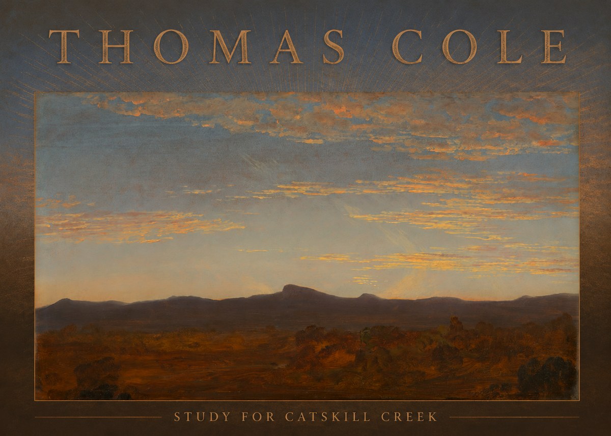 Thomas Cole Study for Catskill Creek II No6 - Plakát