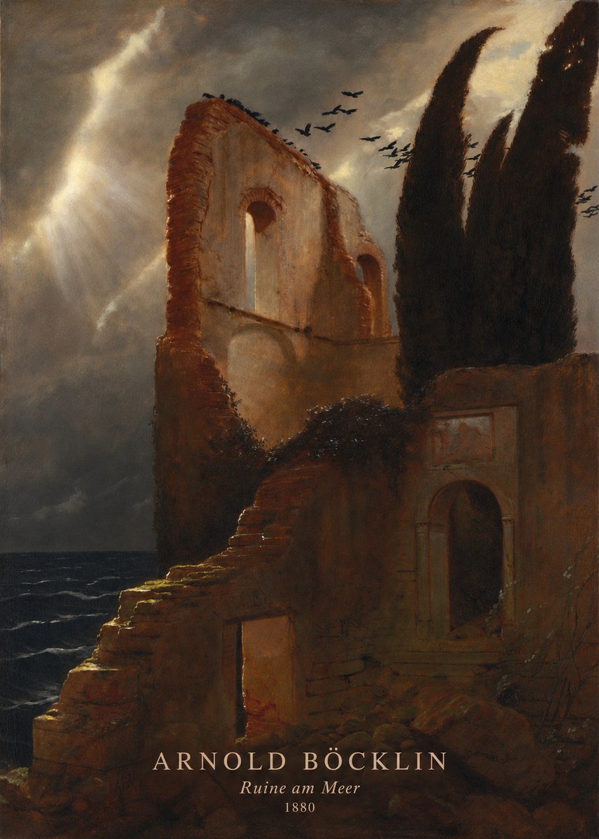 Arnold Böcklin Ruine Am Meer II No2 - Plakát