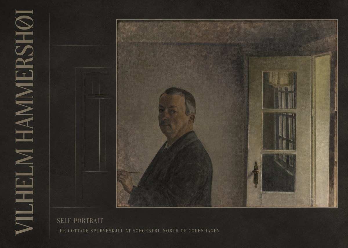 Vilhelm Hammershøi Self-portrait. the Cottage Spurveskjul at Sorgenfri, North of Copenhagen No3 - Plakát