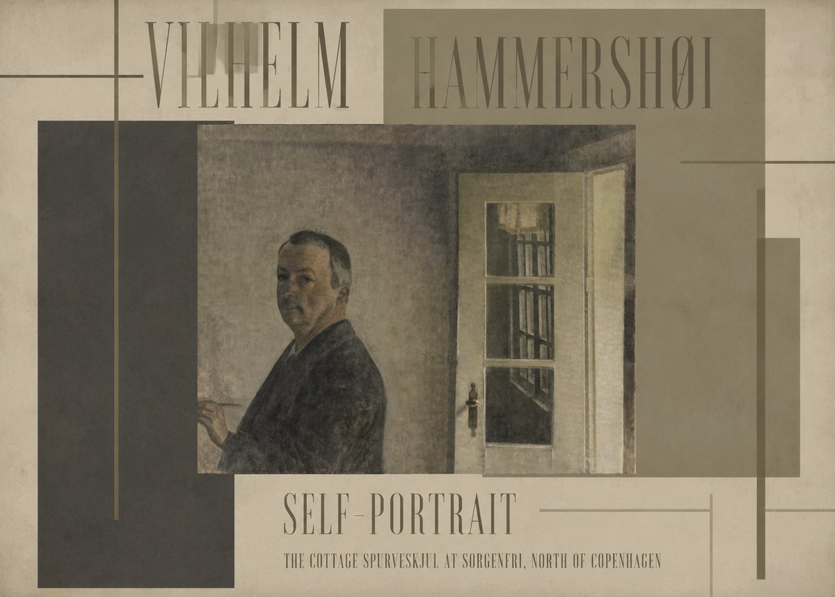 Vilhelm Hammershøi Self-portrait. the Cottage Spurveskjul at Sorgenfri, North of Copenhagen No5 - Plakát
