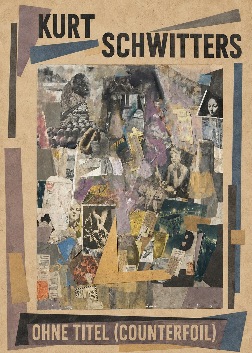 Kurt Schwitters Ohne Titel (Counterfoil) No1 - Plakát
