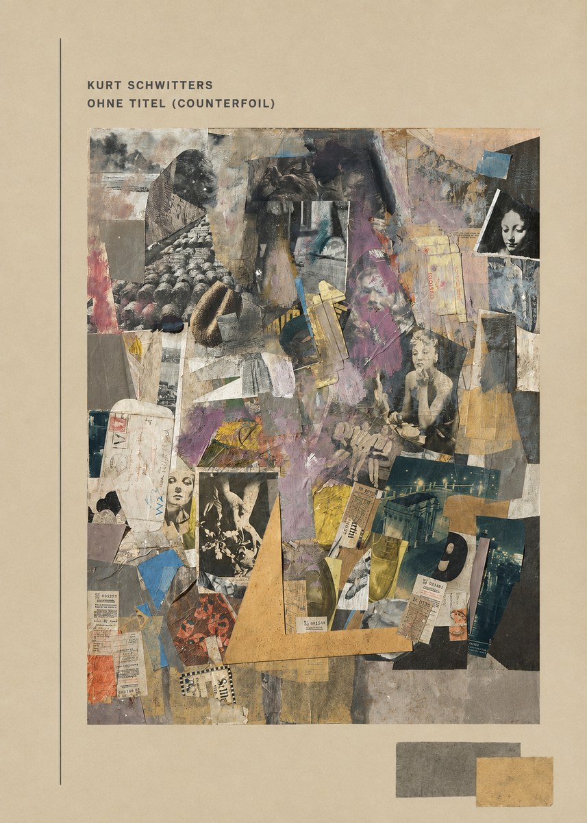 Kurt Schwitters Ohne Titel (Counterfoil) No3 - Plakát