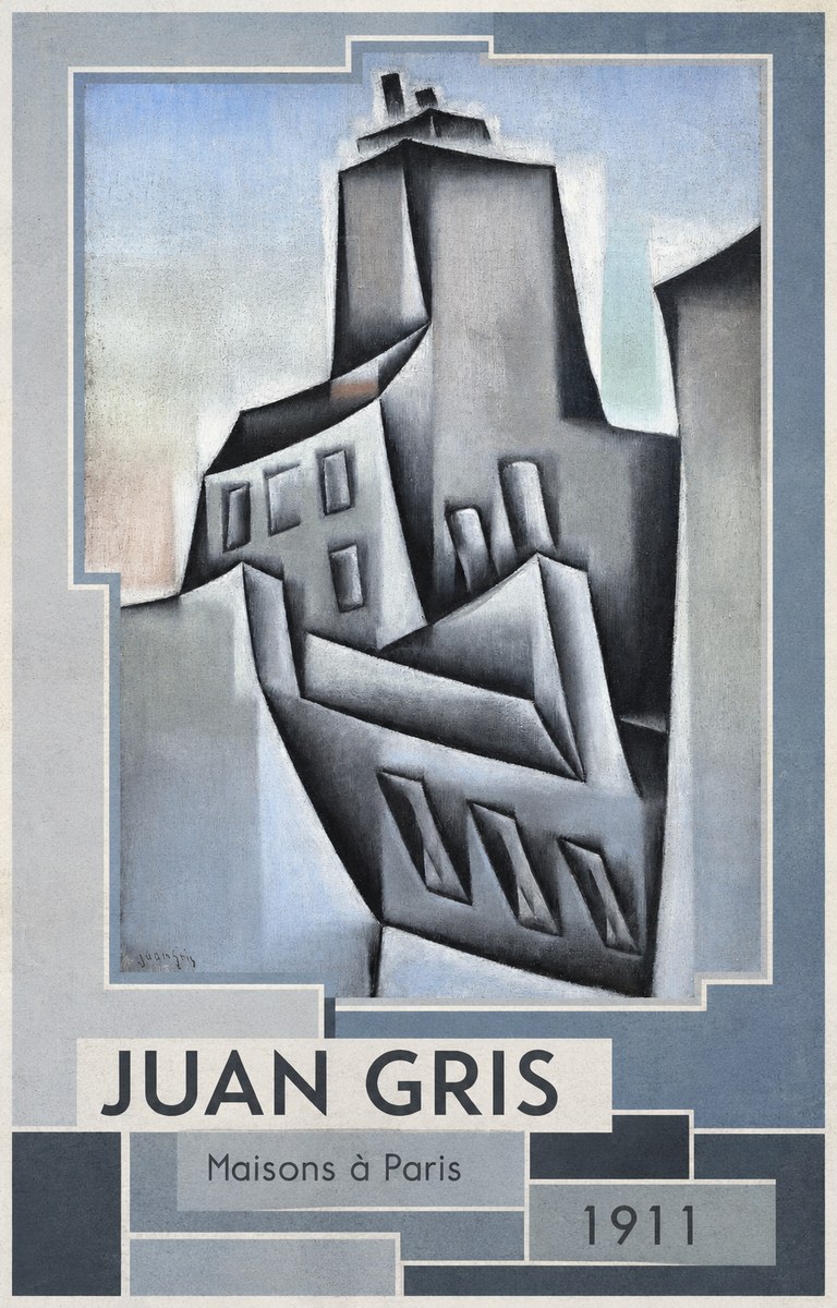 Juan Gris Maisons À Paris No3 - Plakát