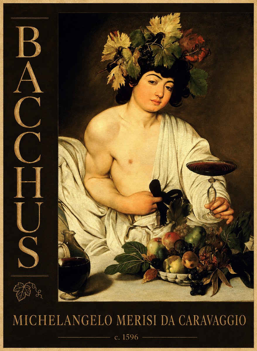 Michelangelo Merisi da Caravaggio Bacchus III No4 - Plakát