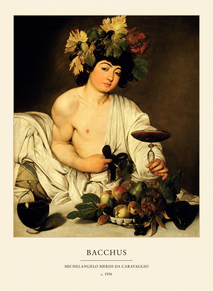 Michelangelo Merisi da Caravaggio Bacchus III No6 - Plakát