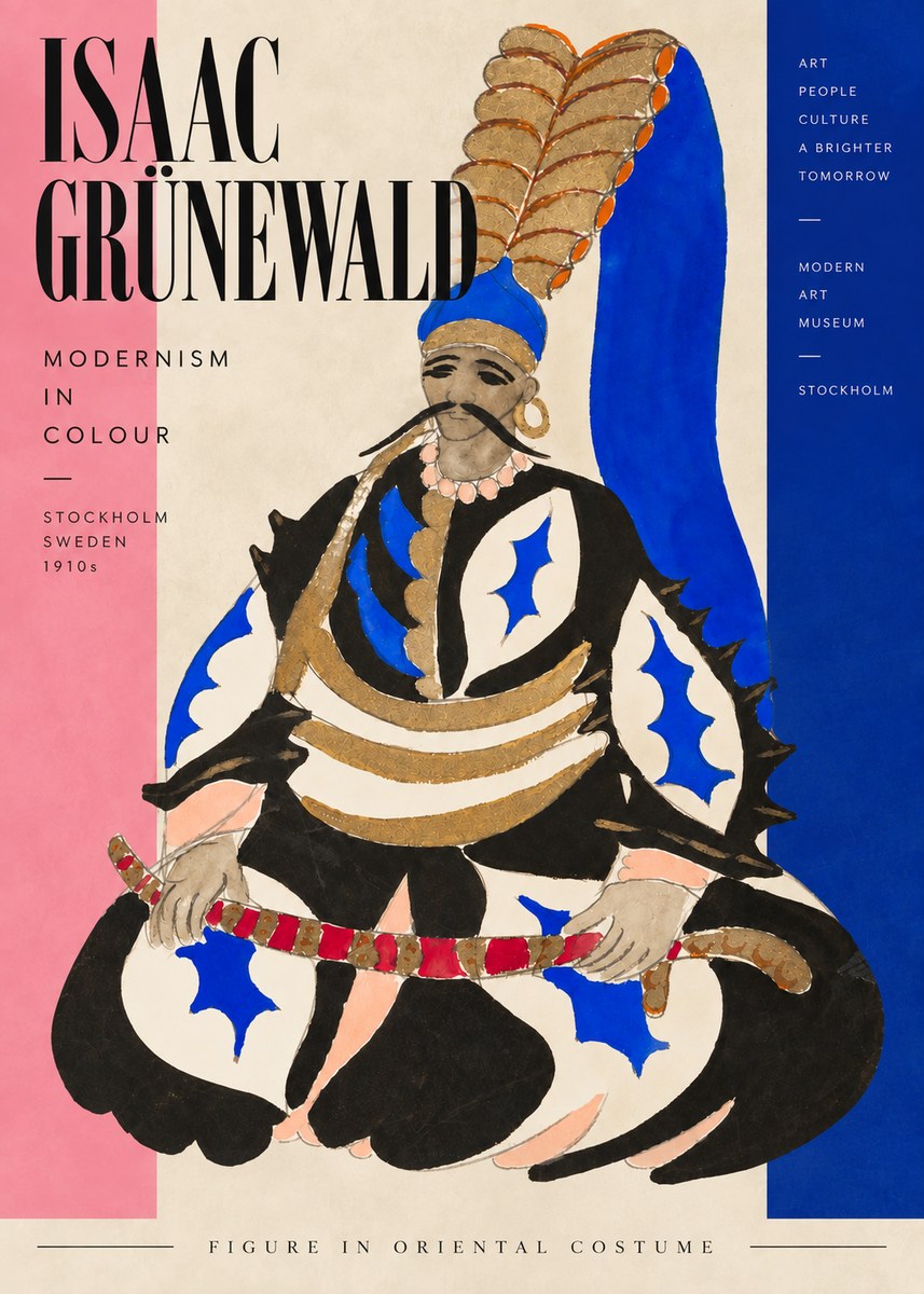 Isaac Grünewald Figure in Oriental Costume No3 - Plakát