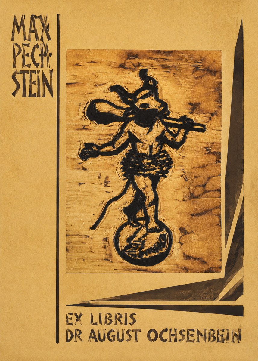 Max Pechstein Ex Libris Dr August Ochsenbein No2 - Plakát