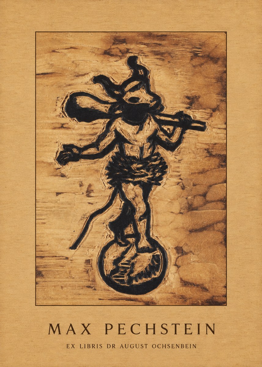 Max Pechstein Ex Libris Dr August Ochsenbein No4 - Plakát
