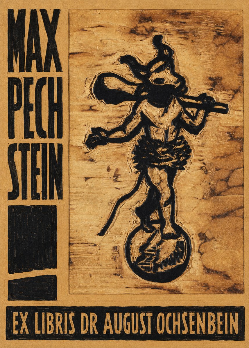 Max Pechstein Ex Libris Dr August Ochsenbein No5 - Plakát