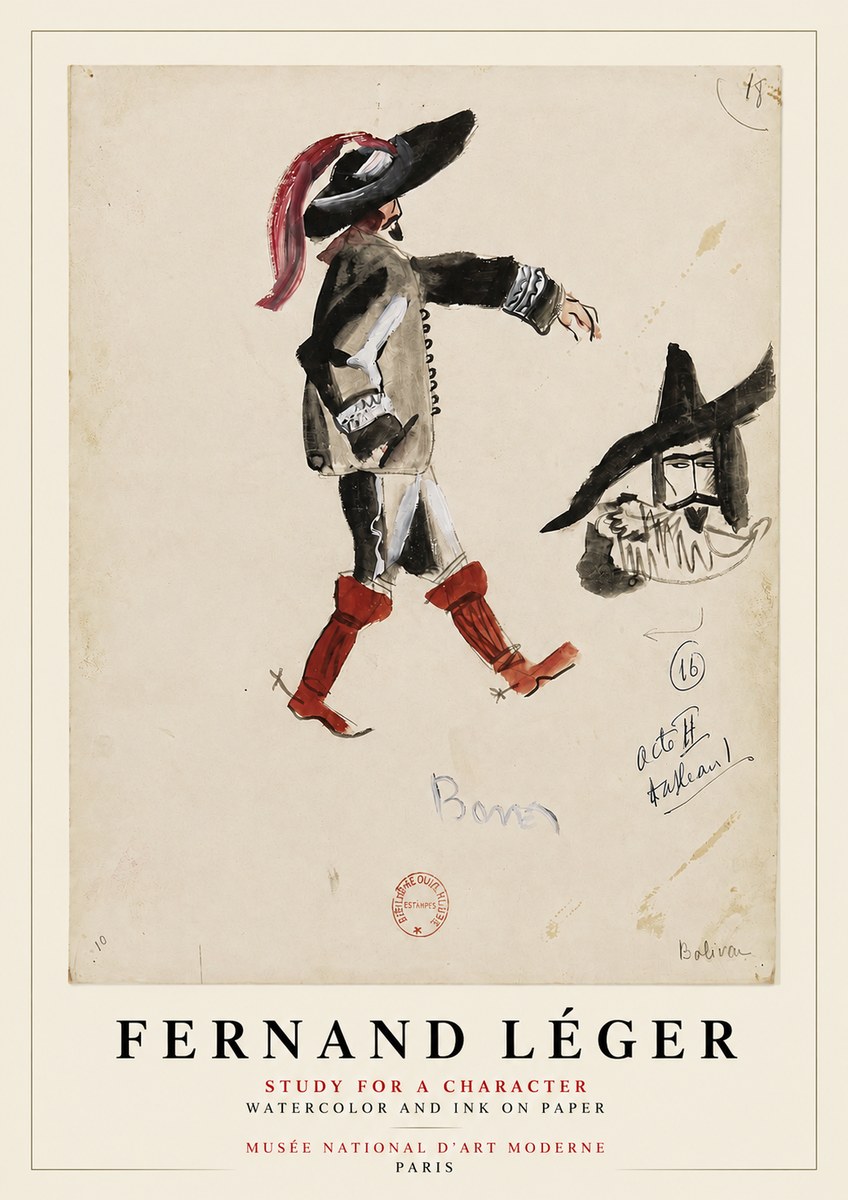Fernand Léger Study for a Character II No3 - Plakát