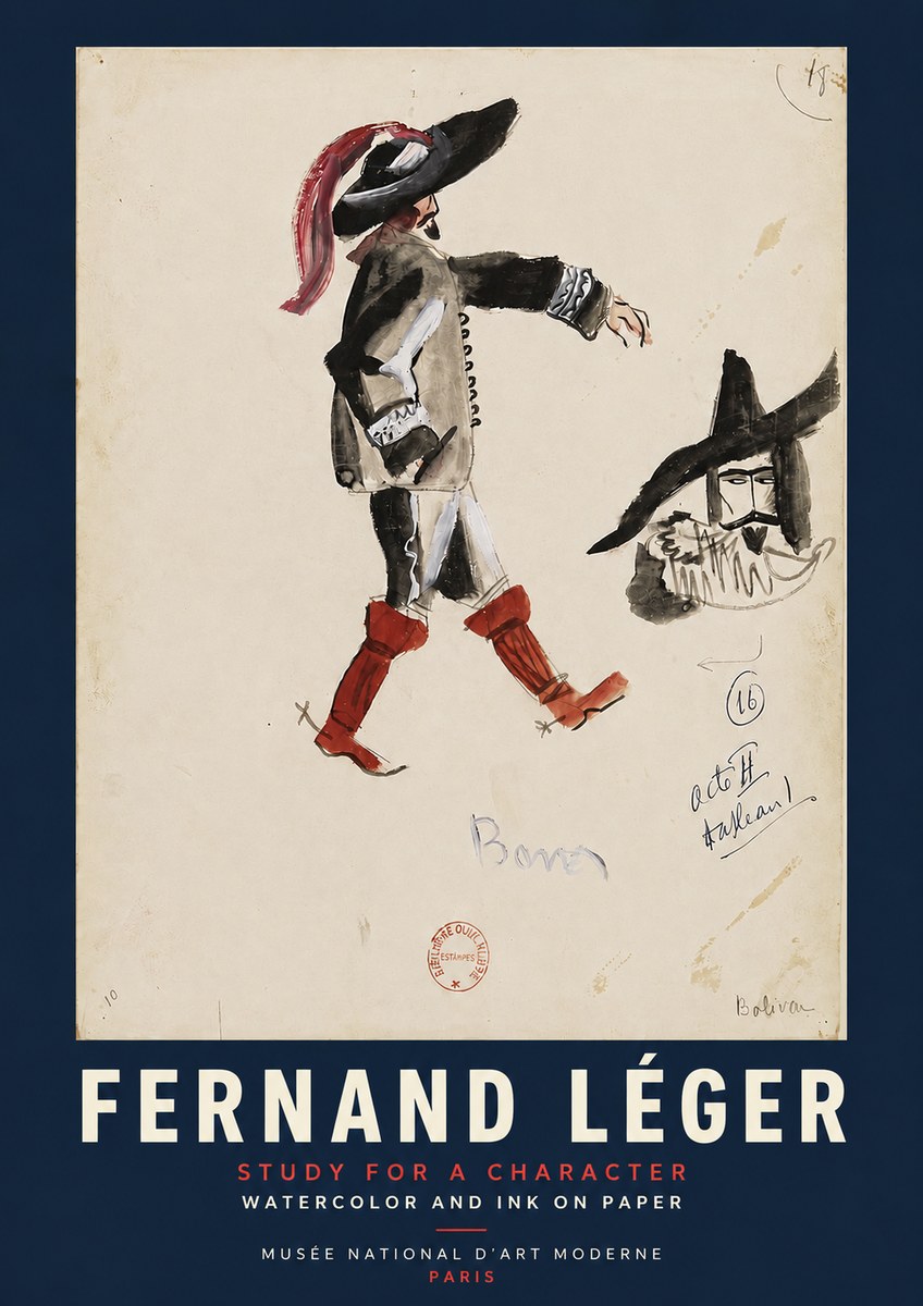 Fernand Léger Study for a Character II No4 - Plakát