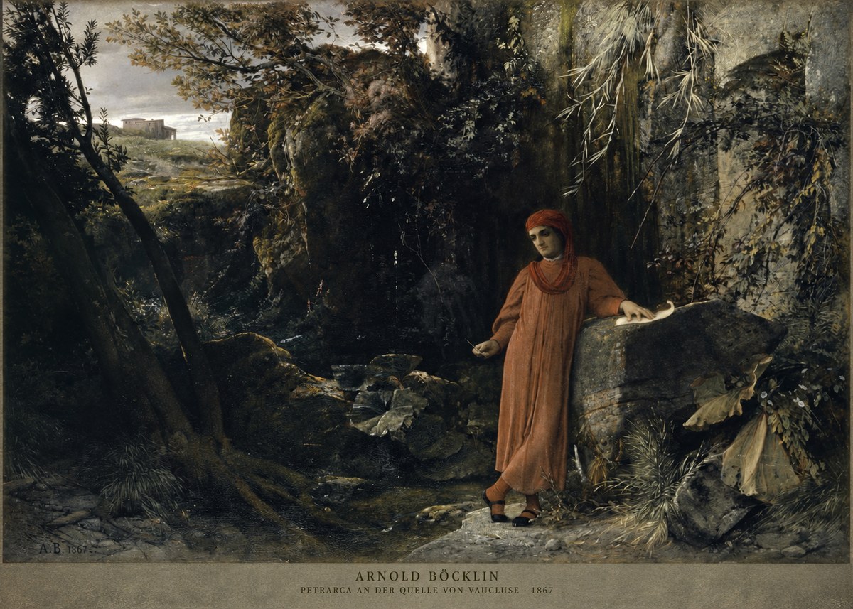 Arnold Böcklin Petrarca an Der Quelle Von Vaucluse No2 - Plakát