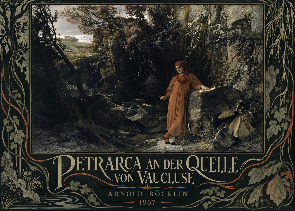 Arnold Böcklin Petrarca an Der Quelle Von Vaucluse No5 - Plakát