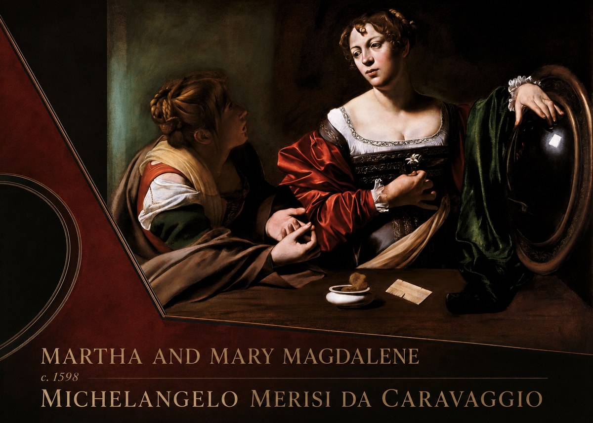 Michelangelo Merisi da Caravaggio Martha and Mary Magdalene No4 - Plakát