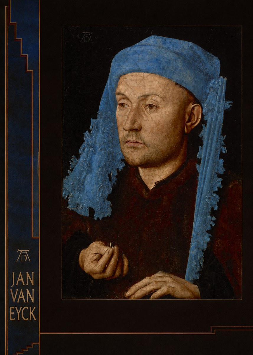 Jan van Eyck Portrait of a Man (Léal Souvenir) No6 - Plakát