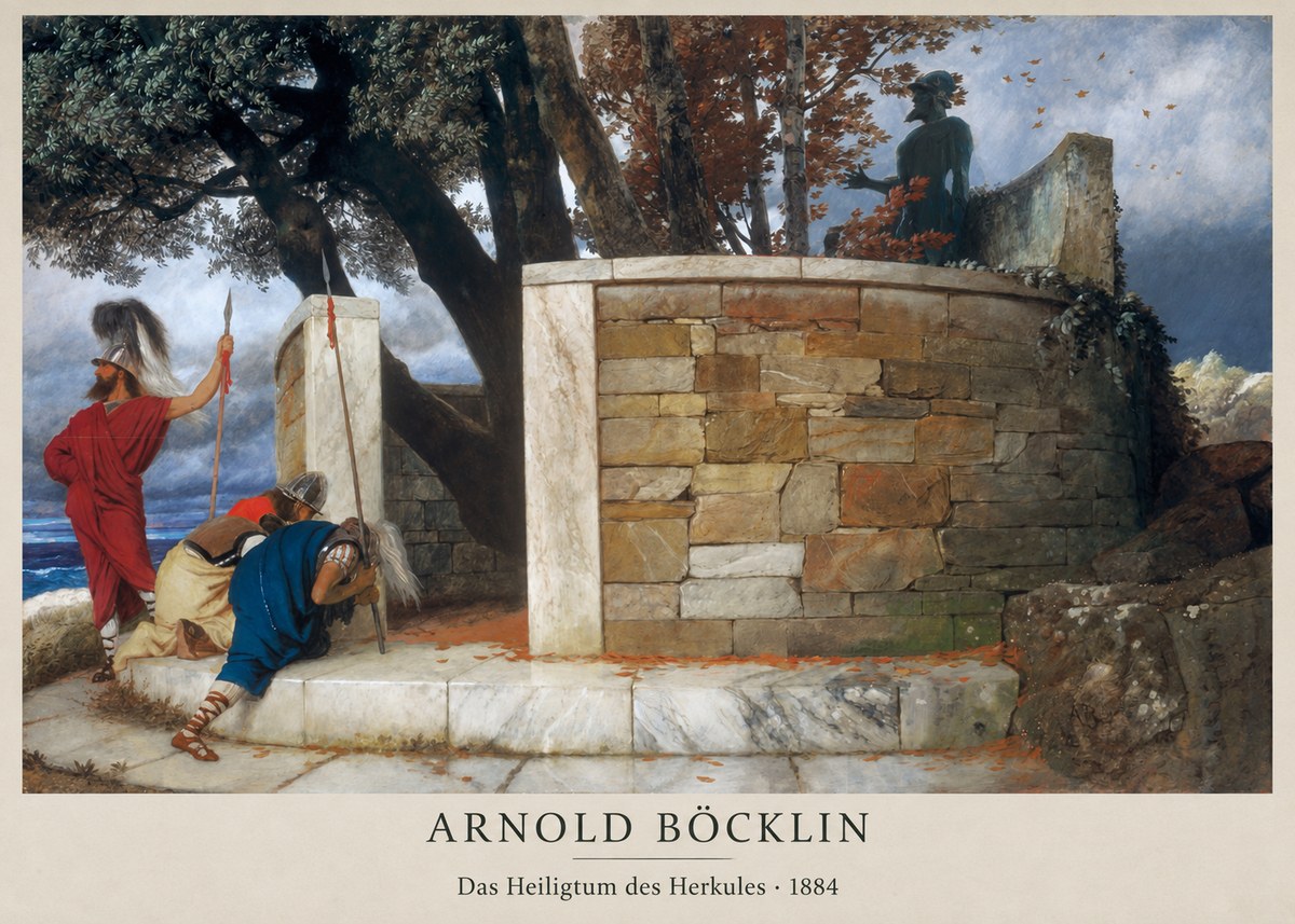 Arnold Böcklin Das Heiligtum Des Herkules II No2 - Plakát