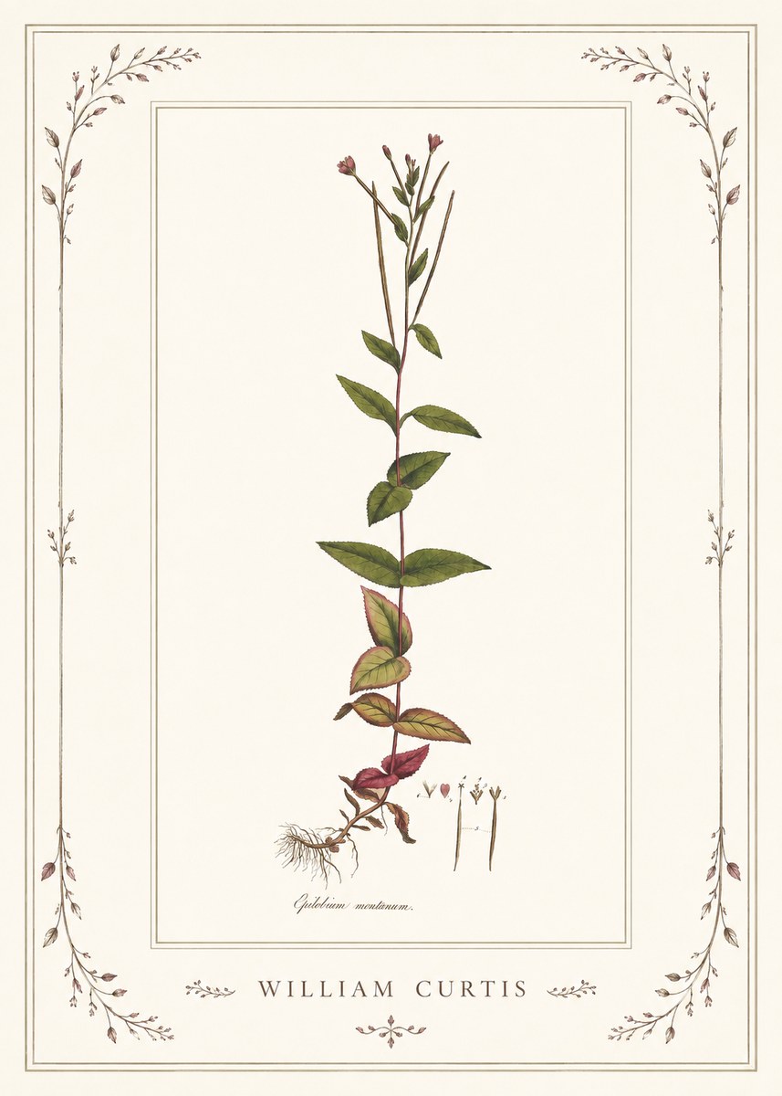 William Curtis Epilobium Montanum. No1 - Plakát