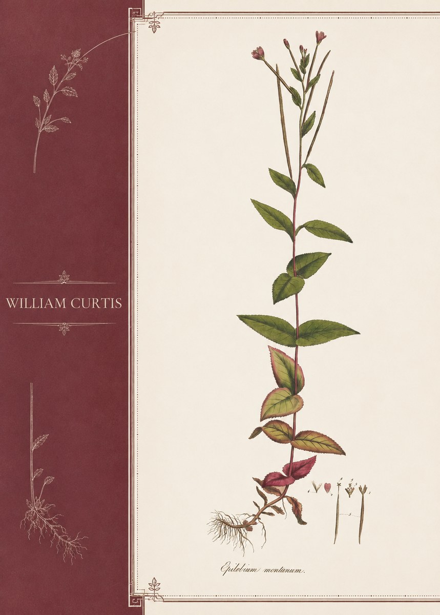 William Curtis Epilobium Montanum. No3 - Plakát