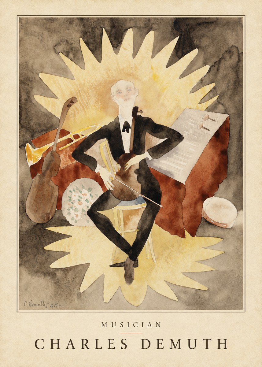 Charles Demuth Musician No4 - Plakát