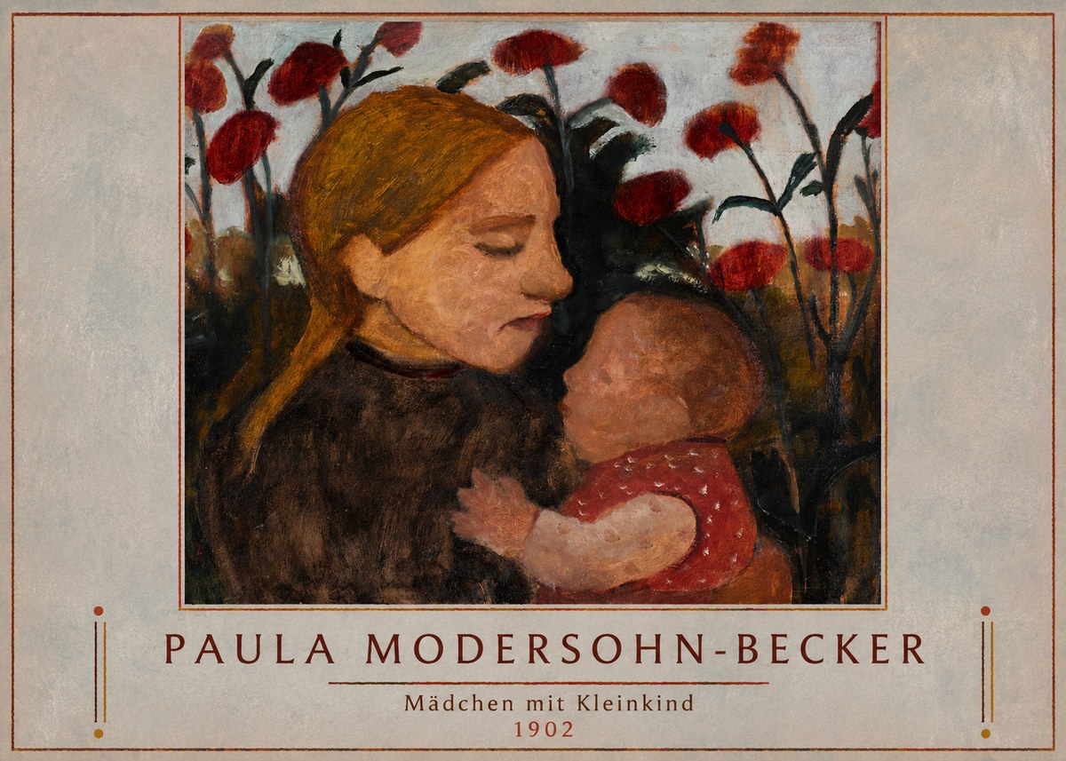 Paula Modersohn-Becker Mädchen Mit Kleinkind II No1 - Plakát