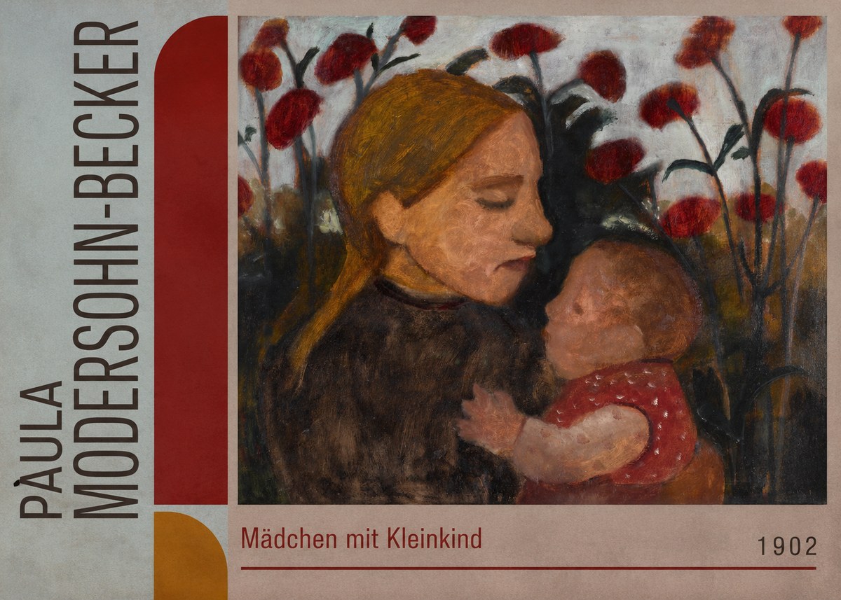 Paula Modersohn-Becker Mädchen Mit Kleinkind II No3 - Plakát