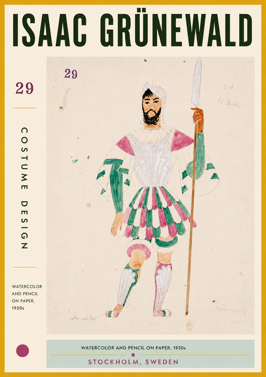 Isaac Grünewald Costume Design No. 29 No5 - Plakát