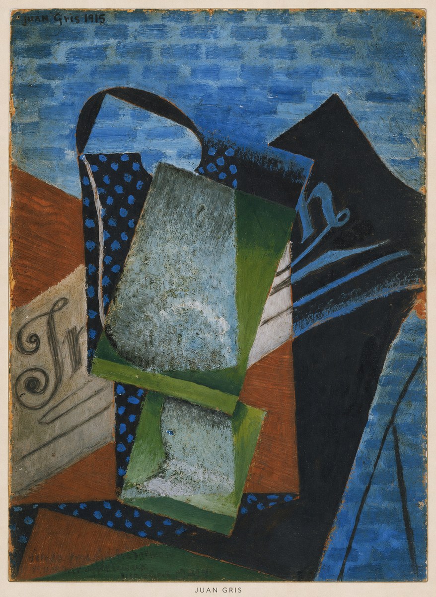Juan Gris Still Life with Fruit Bowl and Bottle No5 - Plakát