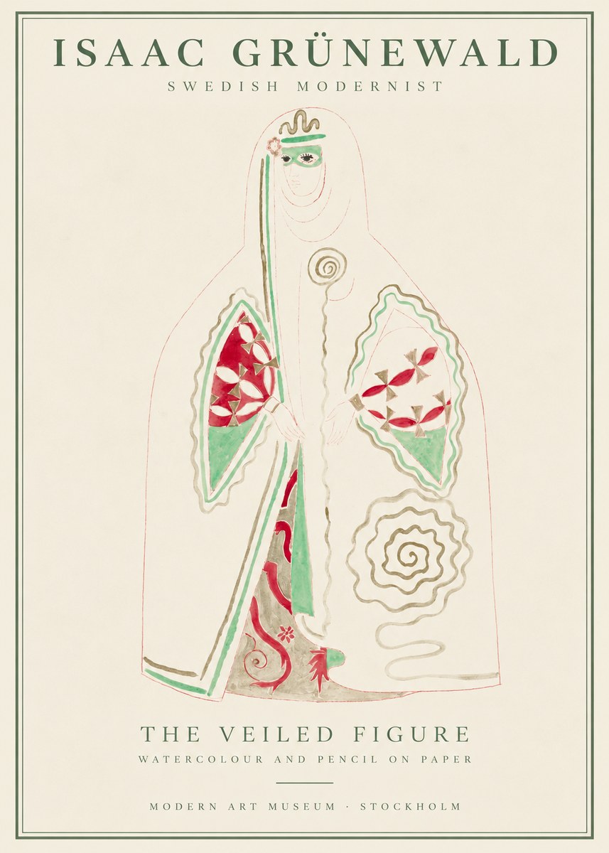 Isaac Grünewald The Veiled Figure No1 - Plakát