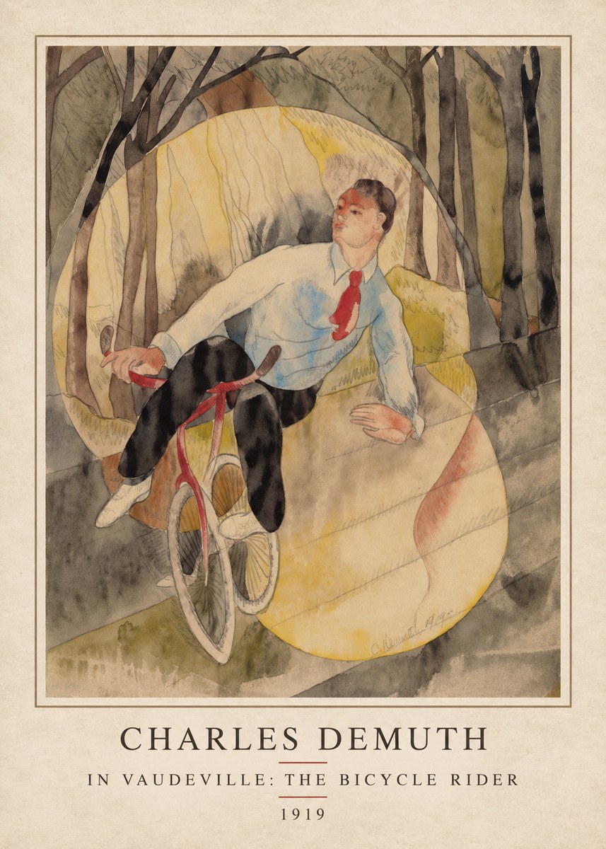 Charles Demuth In Vaudeville: the Bicycle Rider No4 - Plakát