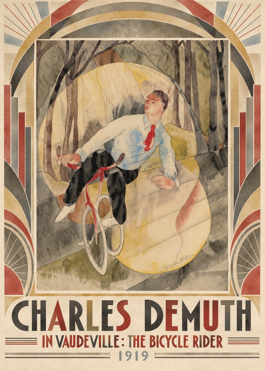 Charles Demuth In Vaudeville: the Bicycle Rider No5 - Plakát