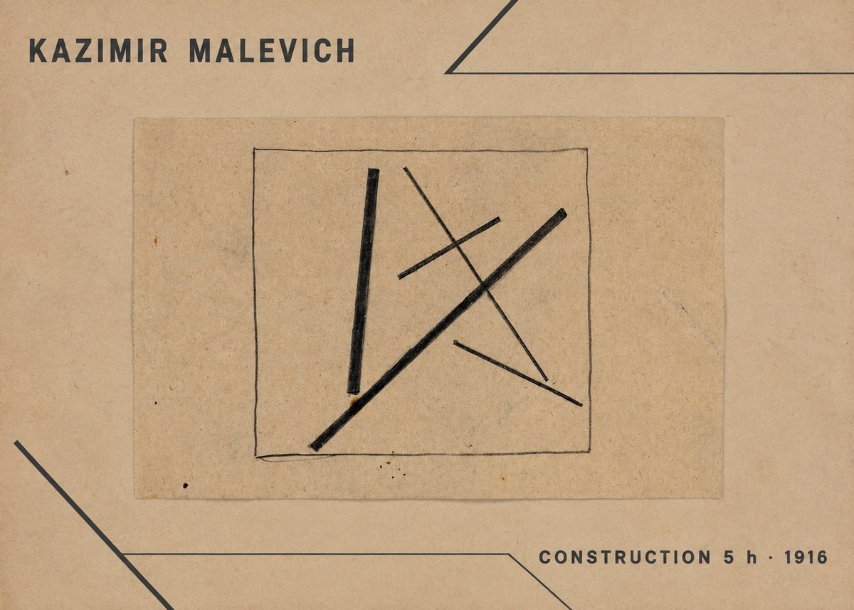 Kazimir Malevich Construction 5 H No1 - Plakát