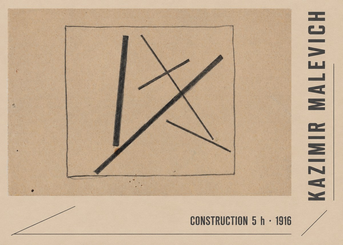 Kazimir Malevich Construction 5 H No2 - Plakát